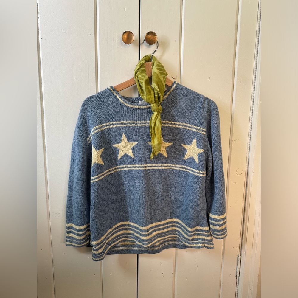 Quarter Sleeve Vintage Star Knit Sweater